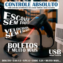 Leitor Código de Barras Boleto Bancário Suporte Pedestal Articulado Eletrônico Portátil Com Fio USB Bipar Laser Flash Ultra Rápido Conector Quickscan Biométrico Automático Nfs Tag Br Busca Fixo