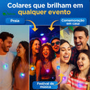 Kit Colar Pisca Luminoso 20un Led Colorido Festa Sortidos Bahrein