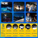 Kit 2 Lanterna De Cabeça Led Potente Pesca Mecânico Bike HW Camping Recarregável 6 Funções