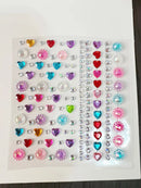 2 Pecas Adesivo Glitter Pedra Rosto Maquiagem Carnaval Festa