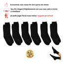 Kit 12 Pares Meias Masculina Cano Alt Branco Básica 37 ao 44