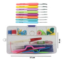 Kit Agulha De Crochê Completo Profissional Soft Cabo Emborrachado 16 Peças Lar das Fitas