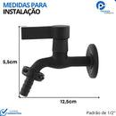Torneira De Jardim E Tanque Metal Maquina De Lavar Preta C70 Preto Fosco