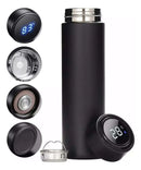 Garrafa Térmica De Aguá Café Inox Com Termômetro Digital Sm Cor Rosa