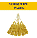 Pingente De Seda Tassel - Franja - Dourado - C/50 Nybc