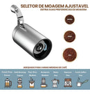 Moedor De Café Manual Inox Com Manivela Giratória Moer Grãos