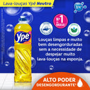 Detergente Lava Louças Ypê Com 6 Unidades Neutro 500ml