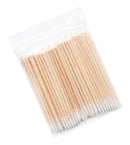 100 Palitos Com Algodão Para Limpeza Henna Sobrancelha Unhas