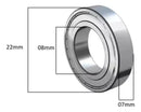 Rolamentos 608 Zz Abec 1 Kit Com 20 Pçs 8x22x7