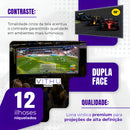 Tela Projeção Vithu Home 150 Polegadas Para Projetor Full Hd 4k Uso Interno E Externo Lona Com Ilhos 2,5m Grande Cinema Projetores