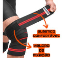 Faixa Elastica De Compressão Joelheira Agachamento Fit Lpo Cor Preto Hunter Esportes