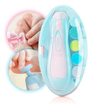 Cortador Aparador De Unha Bebê Elétrico C/6 Refis Criança Cor Azul-claro