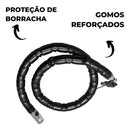 Cadeado Premium Corrente Antifurto Moto Bike Trava Portão Cor Preto
