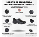 Bota Botina Sapatão Couro Cano Baixo Bico D Pvc Tr Preto 43 BR