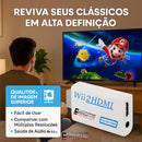 Adaptador Conversor Hdmi Vídeo conectar Nintendo Wii televisores saída alta definição HDMI Full Hd Tv Lcd 1080P 60HZ - suporta todas resoluções Wii NTSC 480 480p e PAL 576i Marca Chrome Technology