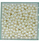 Perola Abs Inteira 8mm C furo 1000 Und 250g Cor Creme E-NVK