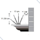 Tecnobird Espículas Antipombos Kit 10 Peças Policarbonato Espículas Espanta Pombos