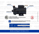 Bomba Dágua Centrifuga Cp-4r Monofásica Dancor 1/2cv Cor Preto Frequência 60 Hz