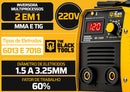 Máquina Inversora De Solda Portatil Mma Eletrodo MI150D 120A The Black Tools