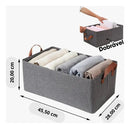 Cesto Organizador De Guarda Roupa Caixa Organizadora Brinquedos Gaveta Cor Cinza Para Roupas Intimas