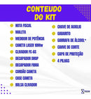 Kit Ferramentas Fibra Óptica Ftth Profissional 15 Peças 10km Preto