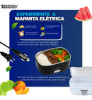 Marmita elétrica preta lancheira doméstica trabalho marmita veicular 1.5l Woosh
