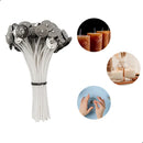 Kit 100 Pavio De Vela De Algodão Com Ilhões De 15cm 1mm