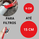 Chave Corrente Troca Filtro Óleo Universal Abre 6 A 15 Cm