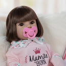 Boneca Bebê Reborn Mamãe Reborn Princesa 45cm Vinil Acessórios