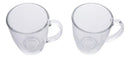 Kit 2 Canecas Transparentes 350ml Para Café Chá Cappucino