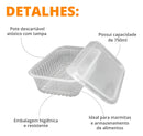 Pote Descartável 750ml Freezer Microondas Marmita - com 24 Un. Cor Transparente