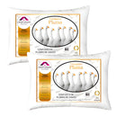 Kit 2 Travesseiros Macios Brancos Casa Laura Enxovais Pluma De Ganso Sintético Premium Hipoalergênico Eco Sustentavel Alto Confortável