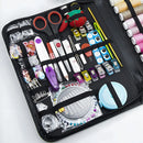 Kit De Costura Agulhas Tesoura Linhas Completo Com 229 Peças