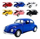 Carrinho De Ferro Fusca Clássico 1/32 Miniatura Coleção Cor Azul-escuro