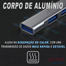 Hub Usb 4 Portas 3.0 Macbook Cabo Extensor Adaptador Mesa Computador Várias Portas 3.0 e 2.0 Pc Notebook Impressora Switch Ayann