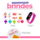 Kit Miçangas Infantil 3500 Pçs para Montar Pulseiras Bolinhas Maleta 19X13 cm 1 relógio digital Anita Bijuterias
