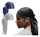 Kit 2 Bandana Durag Dureg Cores Variadas Rap Waves Cor Preto E Branco