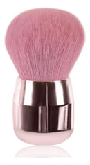 Pincel Kabuki Rosa Macio Para Maquiagem Pó Blush Selar Make Cor Rosé Redondo