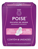 Absorvente Discreto Para Escapes De Urina Leve A Moderado 8 Unidades Poise