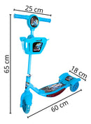 Patinete Infantil 3 Rodas Gel Musical Cesta Luzes Masculino Feminino Importway BW-010 Cor Azul