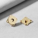 10 Botões Magnético Imantado Dourado 18mm P/ Costurar.