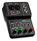 Mesa Mixer Placa De Som Teyun Q-12 Interface De Audio Usb Pc
