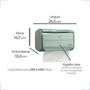 Dispenser Porta Papel Toalha Compacto Papeleira Verde Urban