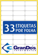 Etiqueta Impressora A4 25,4 X 63,5mm 100 Fls Ca4356 Colacril Cor Branco