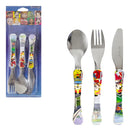 Conjunto De Talheres Personagens Infantil Garfo Faca Colher Cor Mickey
