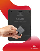 Memory Card 64 MB Para Playstation 2 PS2 Play 2 Slim E Fat Diversão Cartão De Memória 64 MB Compatível Ps2 Fat E Slim Plug And Play Gamer Rápido Gravar Jogos Alta Qualidade PS2 Newdragon Cor Preto