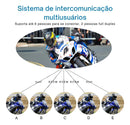 Radio Par Radio Comunicador V6 Plus Capacete Conecta 6 Motos 2 Intercomunicador 1200 Capacete Bluetooth VLX