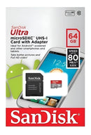 Cartão de memória SanDisk SDSQUAR-064G-GN6MA Ultra com adaptador SD 64GB