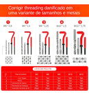 Kit Jogo Helicoil Reparo Rosca Postiça M5-m12 Com 131 Peças