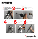 Kit 2 Barras De Apoio Banheiro 40cm Suporte Deficiente Físico E Idosos Casa Premier